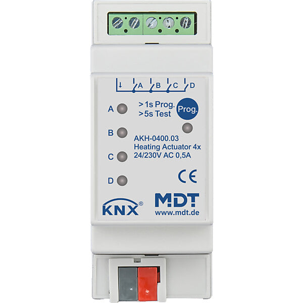 MDT technologies Heizungsaktor 4-fach 2TE REG, 24-230VAC AKH-0400.03